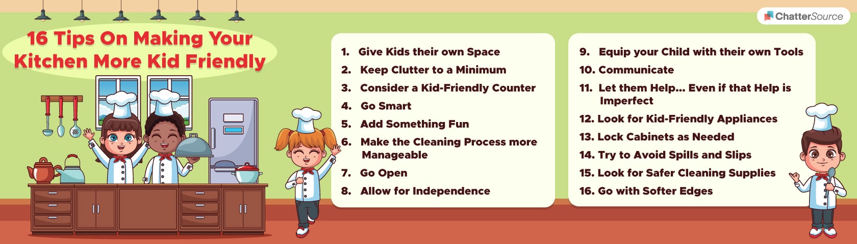making your kitchen more kid-friendly infographic