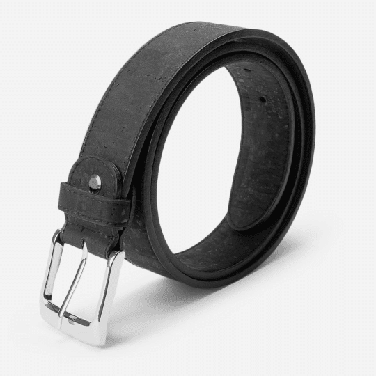Black Vegan Cork Belt
