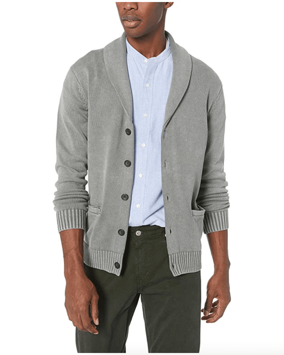 how to wear a shawl collar cardigan