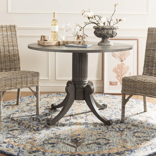 Safavieh Home Forest Traditional Grey Wash Drop Leaf Dining Table