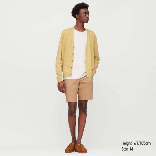 Linen Blended V-Neck Cardigan