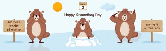 Groundhog Day infographic showing what it means if a Groundhog comes out of hiberation