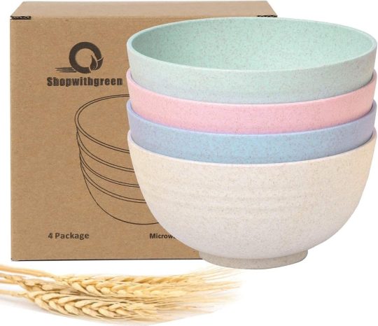 Shopwithgreen’s Wheat Straw Fiber Bowls 