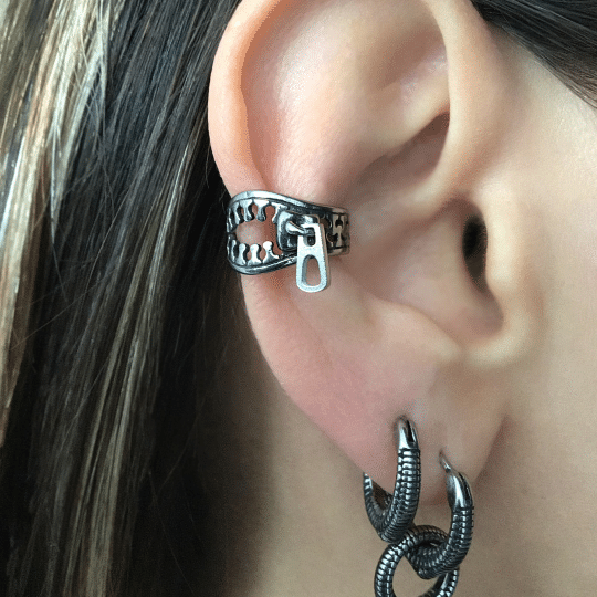 zipper ear cuff
