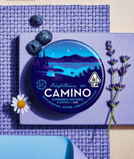 KIVA Confections Midnight Blueberry Camino Cannabis-Infused Gummies with CBN