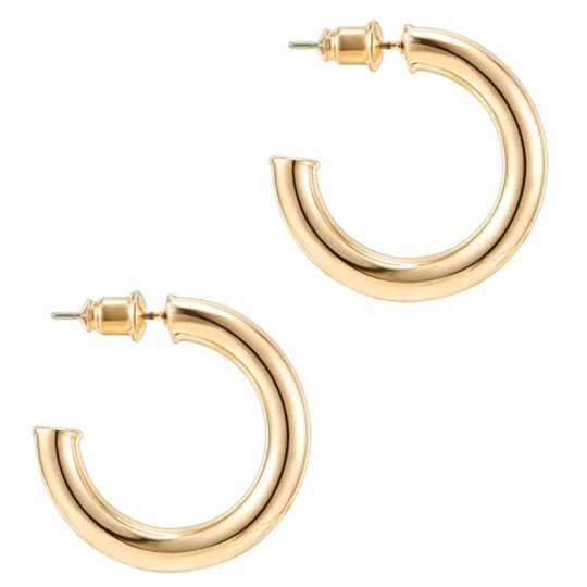 Pavoi 14K Yellow Gold Lightweight Hoops 