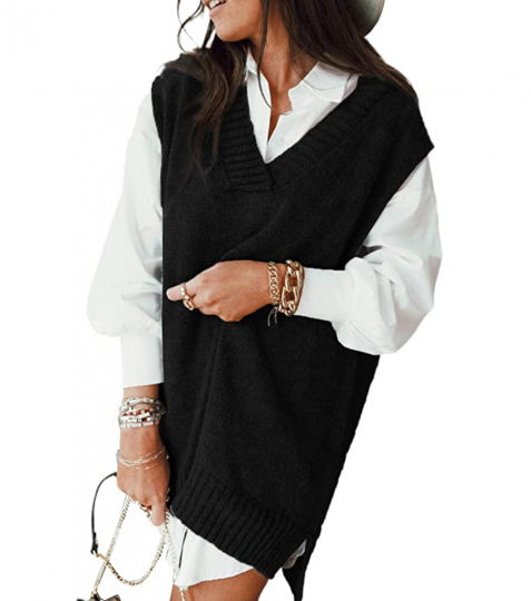 Hotapei Oversized Sweater Vest 