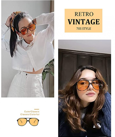 YDAOWKN Vintage 70s Sunglasses