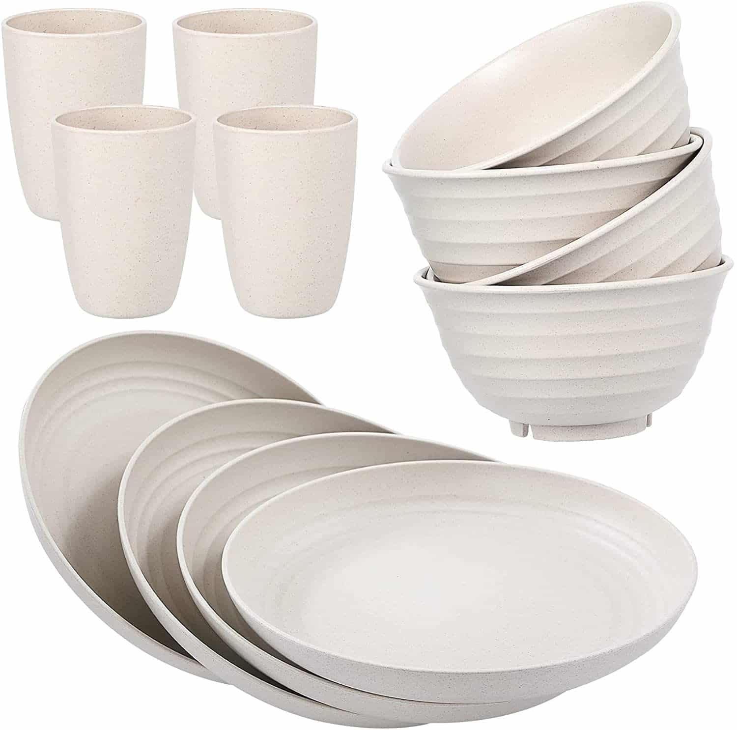 Wheat Straw Dinnerware Set (12 pieces)