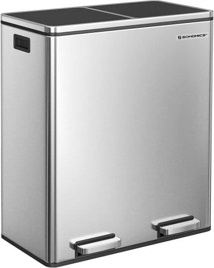 SONGMICS 16 Gallon Step Trash Can