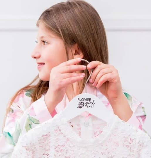 wooden flower girl hanger
